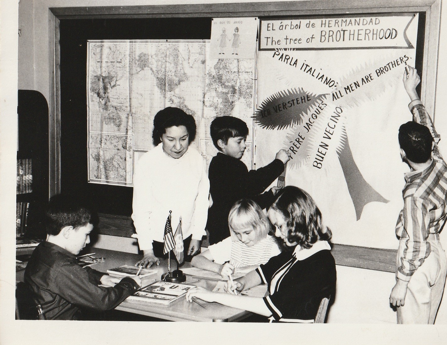 Larry in Ms. Allen's 4th grade class, around 1965