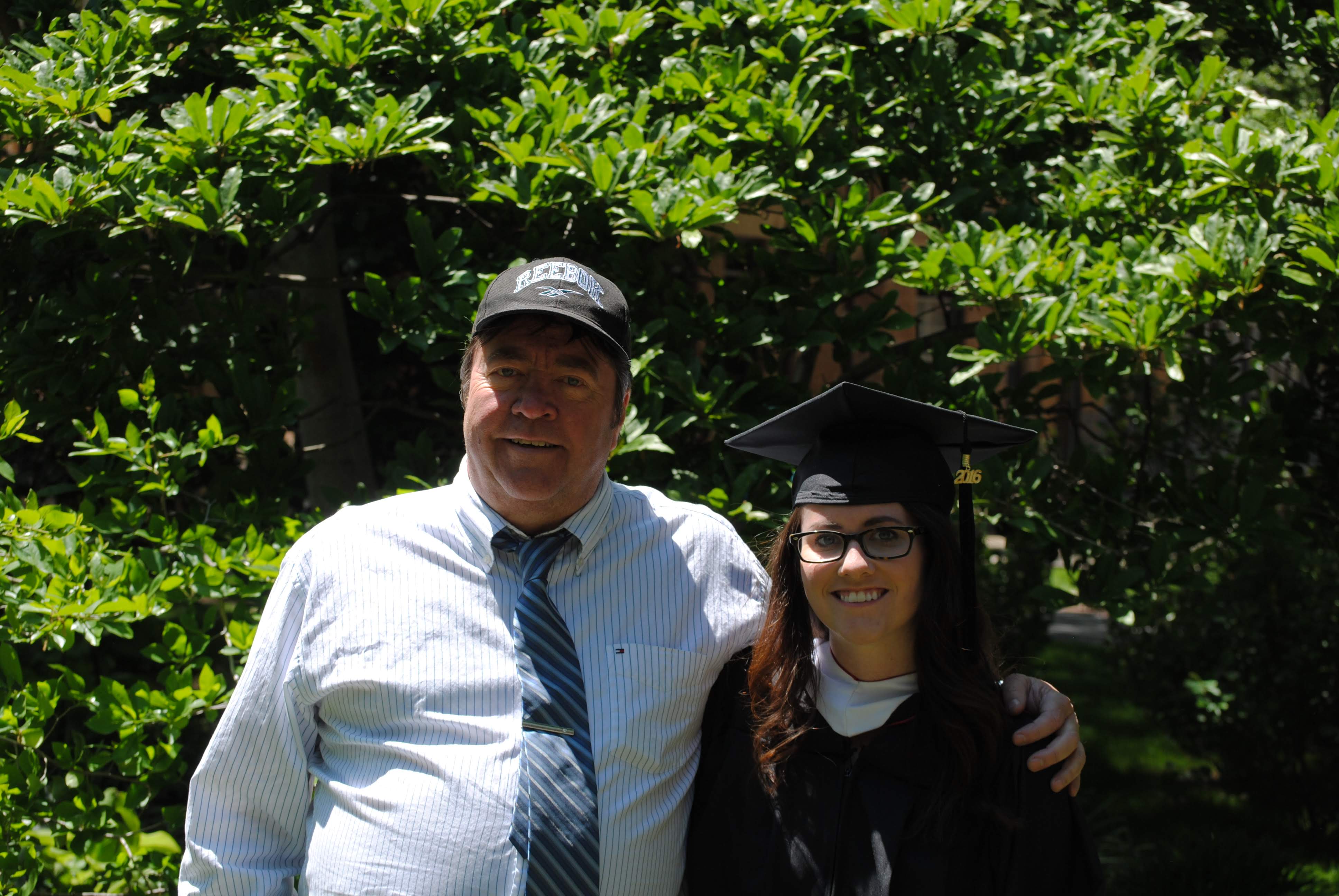 Larry with Christina at her graduation from the University of Pennsylvania, 2016