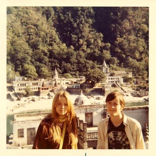 Larry with his sister Pam on the way to the Indian temples, 1972