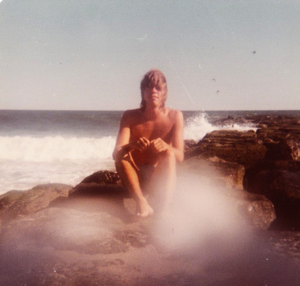 Larry at the Atlantic Ocean, Westhampton Beach, 1976