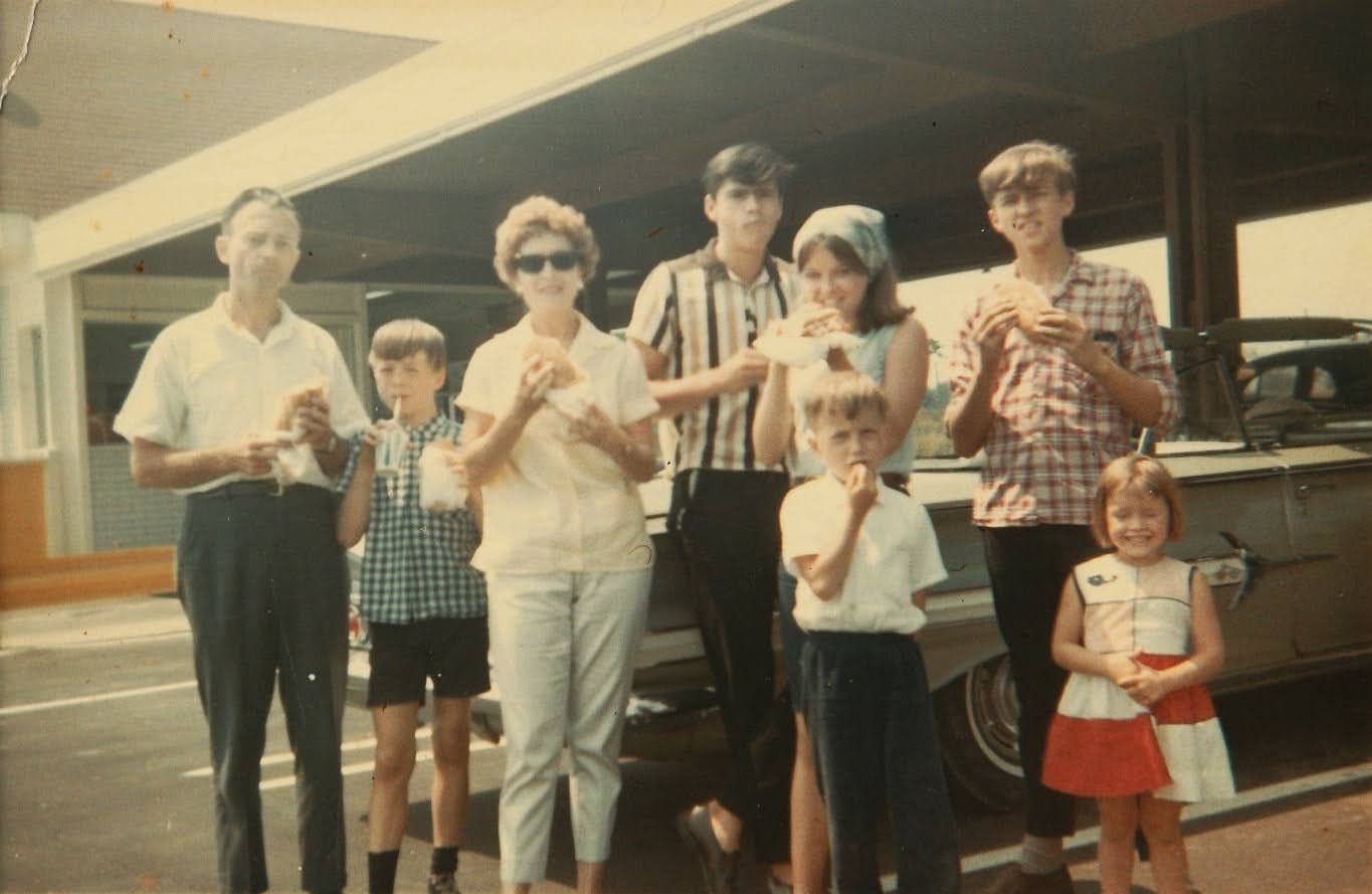 Larry at the New York World's Fair with his parents Edwin and Rosa and siblings, 1964