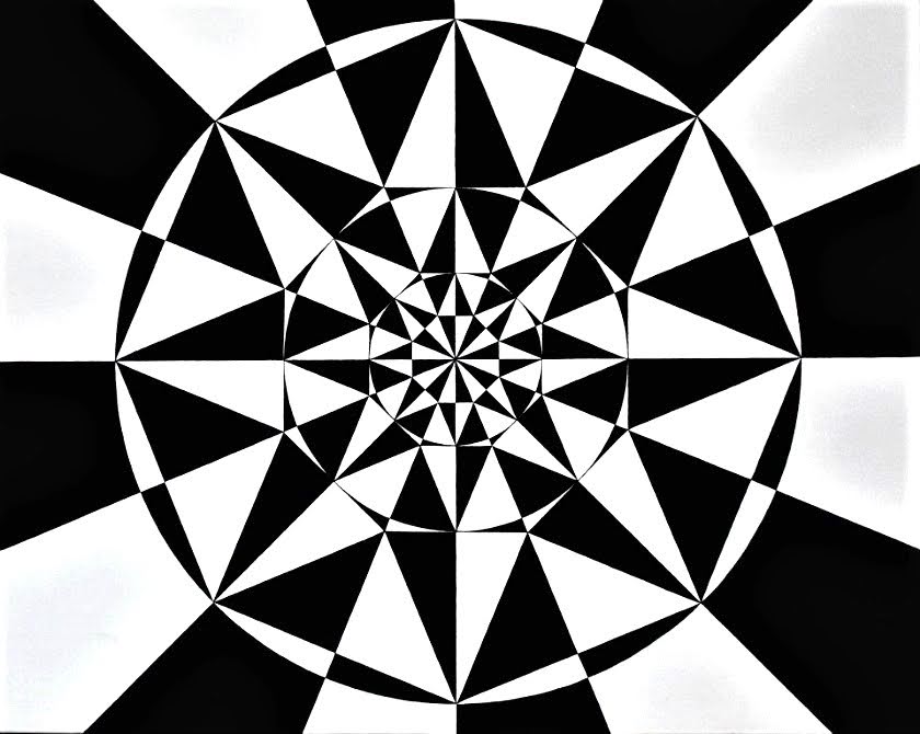 Black And White Eight Pointed Stars Number 1, 2011