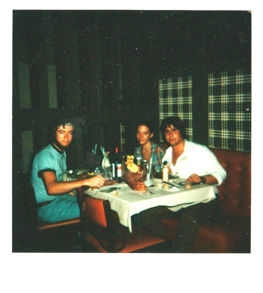 Larry at dinner with Tim and Lisa Williams