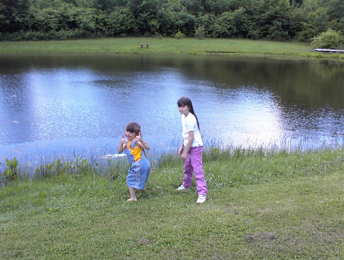Christina and Kim by one of the Westfield ponds