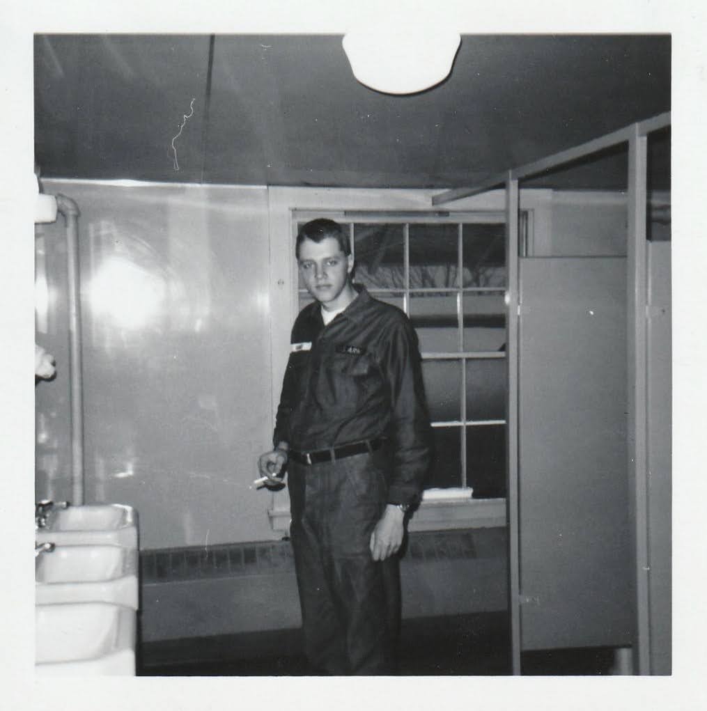 Mike in his Army barracks