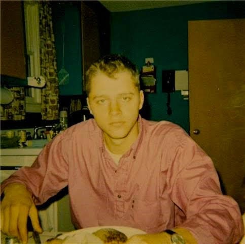 Mike at the kitchen table
